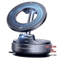 Vacuum Suction Magnetic Phone Holder, 2025 Upgraded Vacuum Suction Cup Black