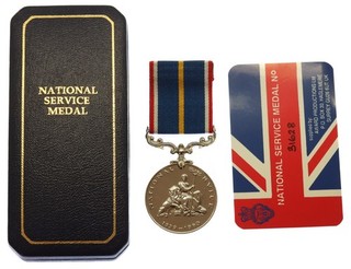 National Service Medal 1939 60 in Box of Issue #9