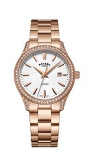 Image of New Ladies Rotary ‘Oxford’ rose PVD plated Quartz Date Watch  LB05096/02 *no Box