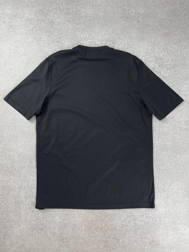 Camiseta gris de algodón Gran Sasso cuello redondo para hombre deberes pagados (EE. UU.) Foto 2 de 4