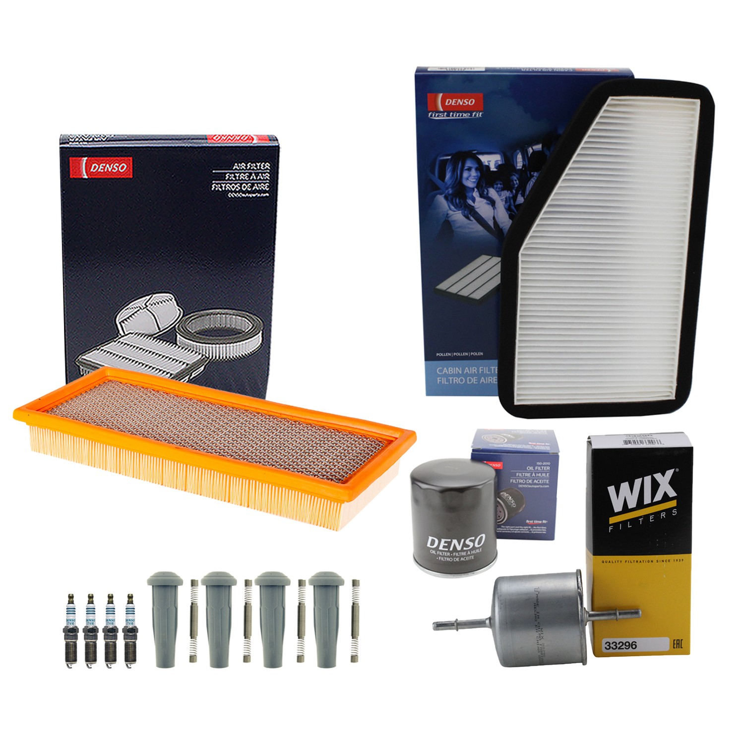 Denso Tune Up Kit 4 Spark Plugs  Boots Kit for Mariner Hybrid 2.5 L4 Auto 09-11