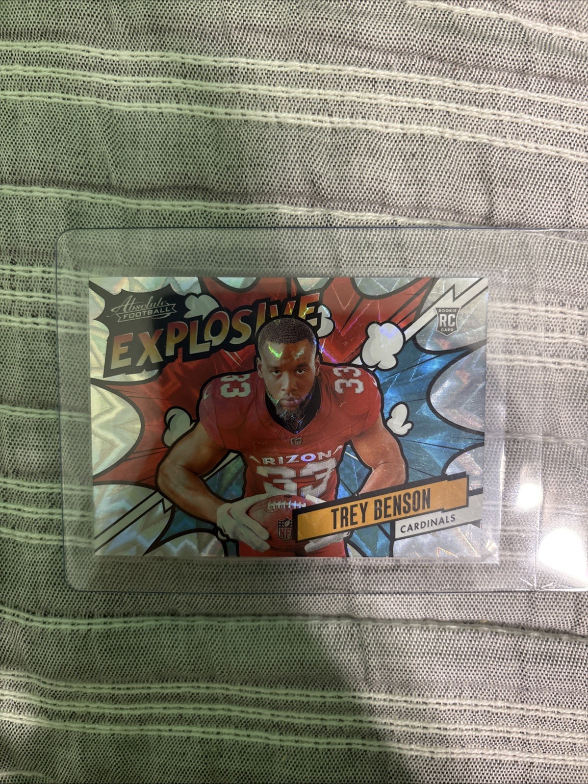 Trey Benson 2024 Panini Absolute Explosive SSP RC Rookie #EX-TBN Cardinals