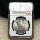 1934-D Peace Silver One $1 Dollar - NGC MS62