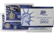 2002 Clad Proof Set U.S. Mint Original Government Packaging OGP COA