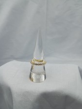 S925 Gold Plated Square CZ Eternity Adjustable Band Size 5-11