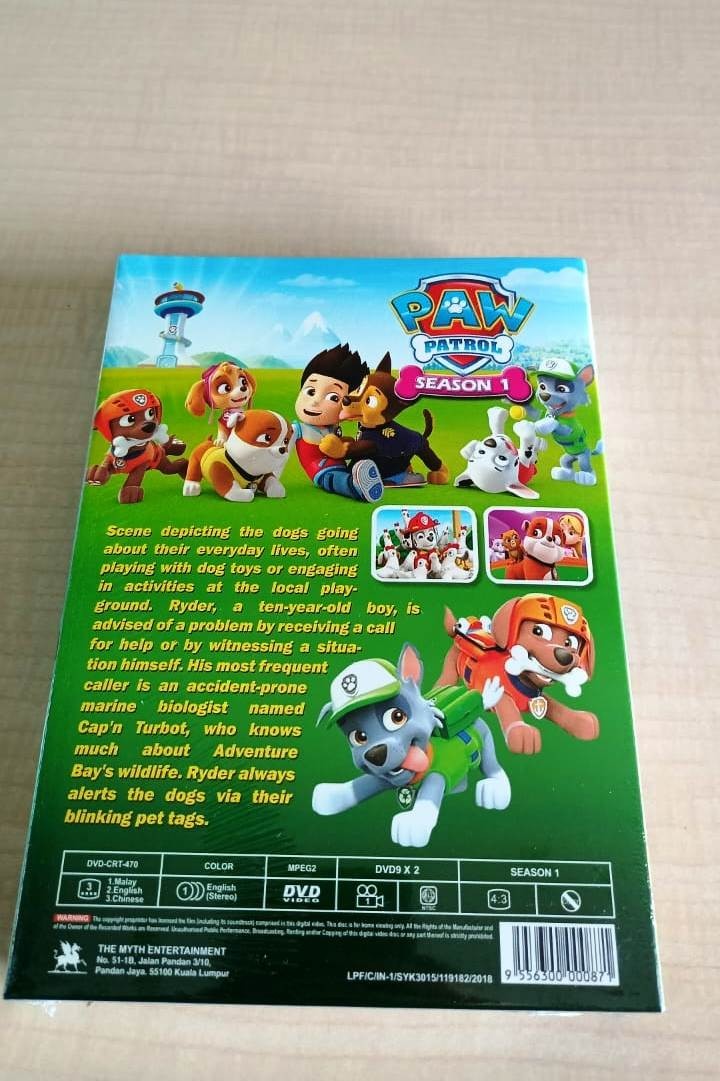 Paw Patrol Season 1 Complete TV Series 26 Episodes DVD English Dub Paw Patrol Season 1 Complete TV Series 26 Episodes DVD English Dub
