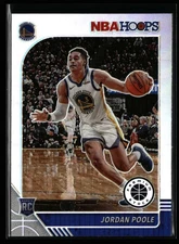 Jordan Poole 2019-20 Hoops Premium Stock #223 Prizms Silver Rookie  Warriors
