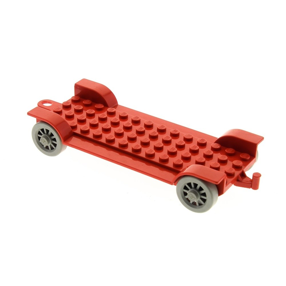1X Lego Fabuland Vehicle B-Stock Used 6X14 Red Chassis Car Trailer Fabaa1