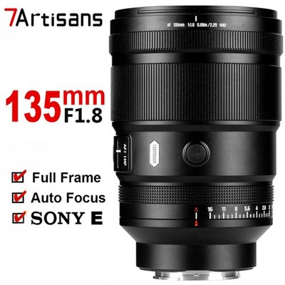 7Artisans AF 135mm F1.8 Max Full Frame Auto Focus Lens for Sony E-mount Cameras