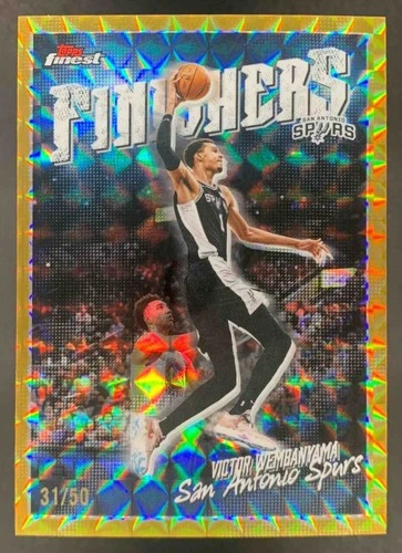Victor Wembanyama 2025-26 Topps Finest Finishers Spurs Gold /50