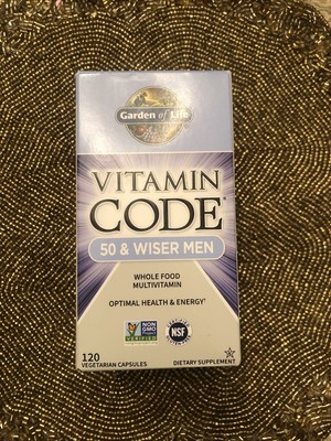 Garden of Life Vitamin Code 50 & Wiser Men Multivitamin,  120 Count - EXP 05/26