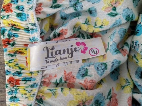 Falda floral Lianjo con ranura delantera cintura elástica ligera - Imagen 4 de 9