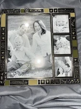 Silver Table Family Picture Frame 8”x 8” With 4 Sections (1) 6”x 5” (3) 2x1.75”