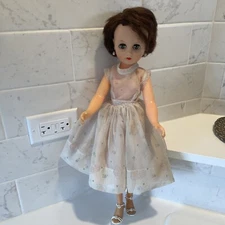 Vintage Roberta Doll Co Doll 19” Brunette Jointed Doll & Sleepy Eyes  (M)