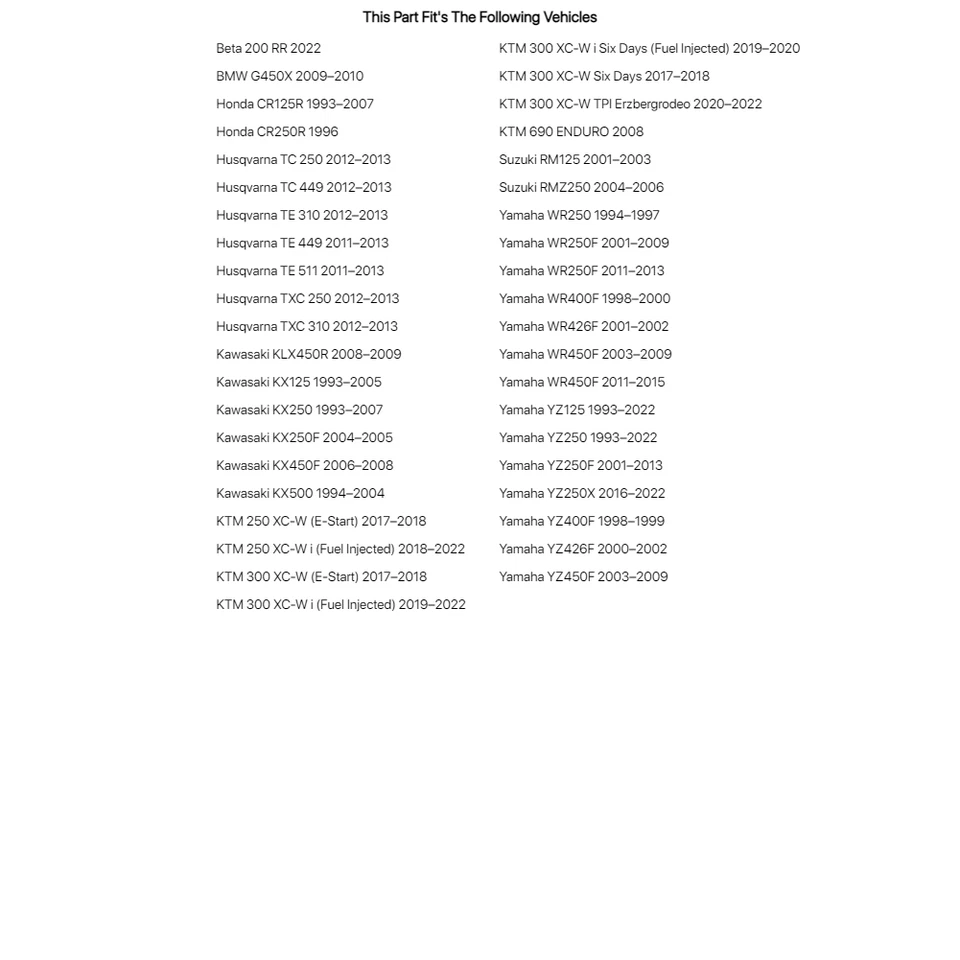 Комплект золотых амортизационных клапанов Race Tech G3-LD для YAMAHA WR450F 2003-2009, 2011-2015 - Изображение 3 из 3