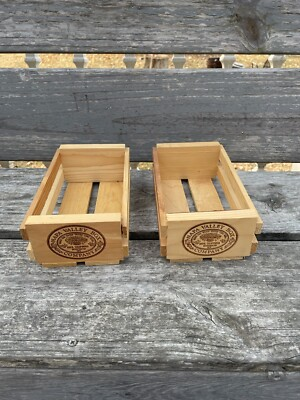#ad #ad Napa Valley Box Company Wooden Crate …Vintage .. Great Accent Piece Set Of 2 $24.95