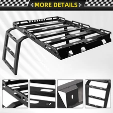 Fits Jeep Wrangler JK 4DOOR 2007-2018 Roof Rack Cargo W/ Ladders Storage Basket