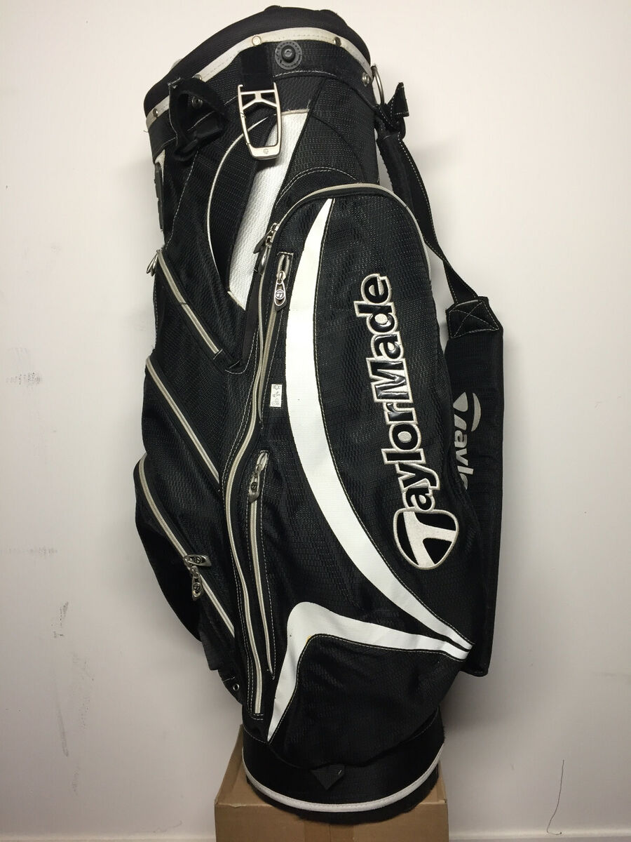 TaylorMade Golf Bag Black White 14-Way Carry Shoulder Strap TaylorMade Golf Bag Black White 14-Way Carry Shoulder Strap