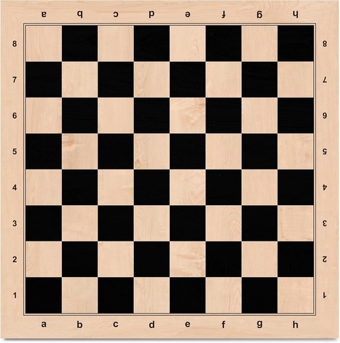 17.25" Professional Wooden Chess Board with Storage Bag - Ebony & Maple Inlay - Picture 4 of 8