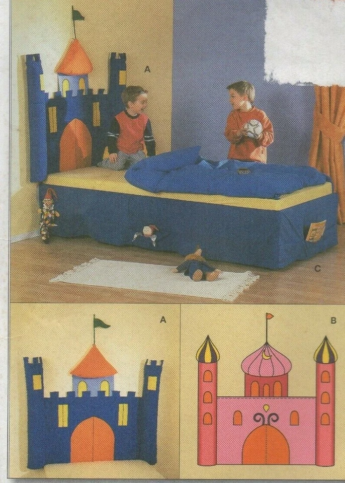  Burda Sewing Pattern 8541 Castle Bed Headboard Storage Boy or Girl Single Bed - Image 4 of 4
