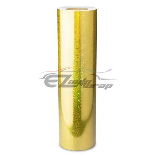 Gold Holographic Glitter Heat Transfer Vinyl HTV T-Shirt 20" Iron On Heat Press - Bild 3 von 7