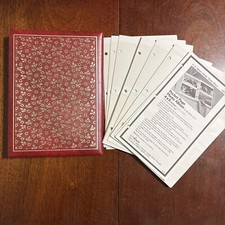 Vintage CR Gibson Red Gold Floral Flip Photo Album 10 K74 Pages For 40 4x6 Pics