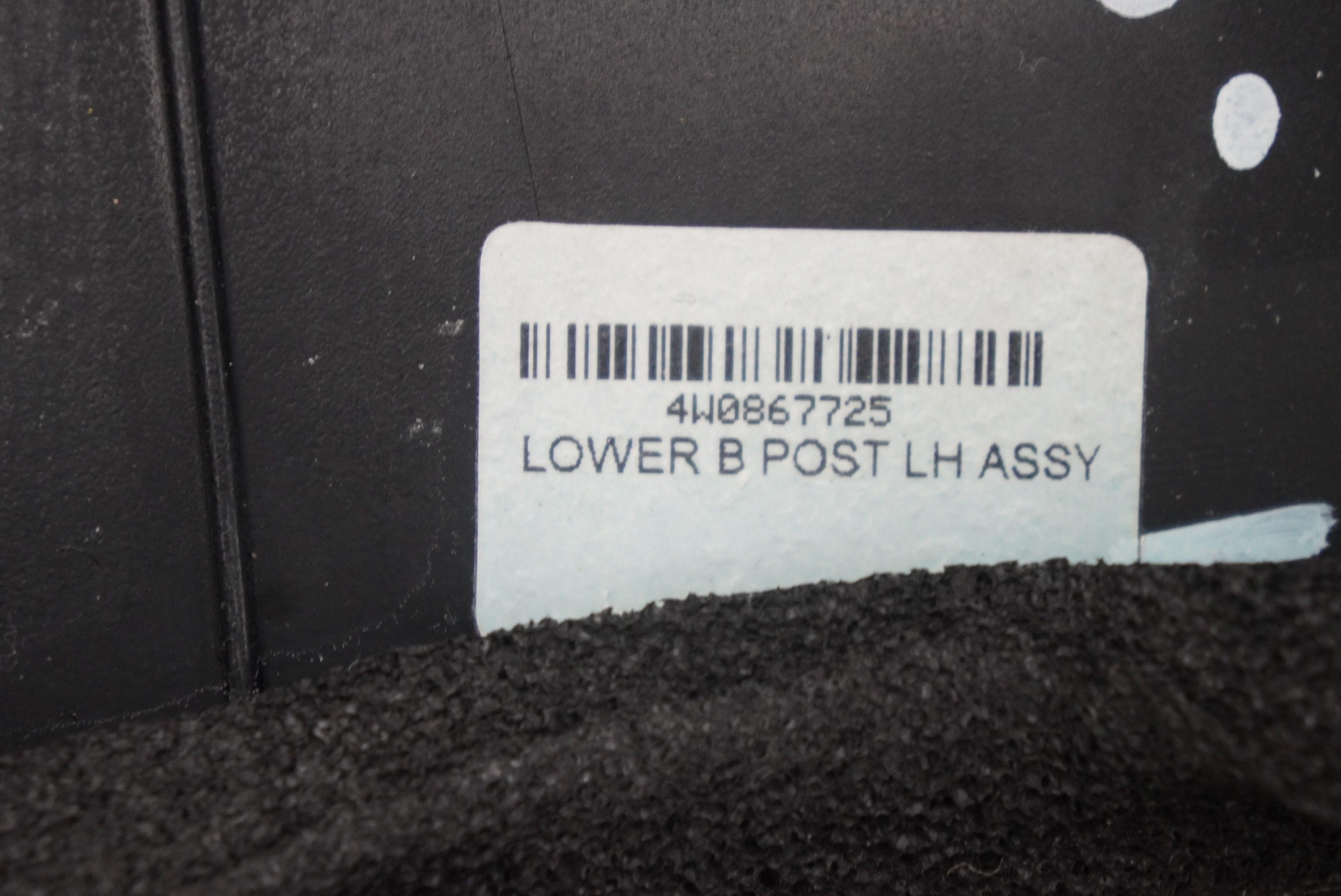 Left B Pillar Post Cover Trim Panel 4W0867239 OEM Bentley Flying Spur 2013-18