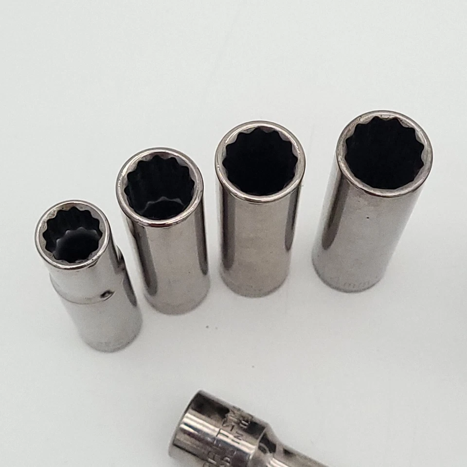 Craftsman G2 12 Point Deep Socket 3/8" Drive 7 Pk Lot & 6" Extension -H- 44261 - Image 2 of 4