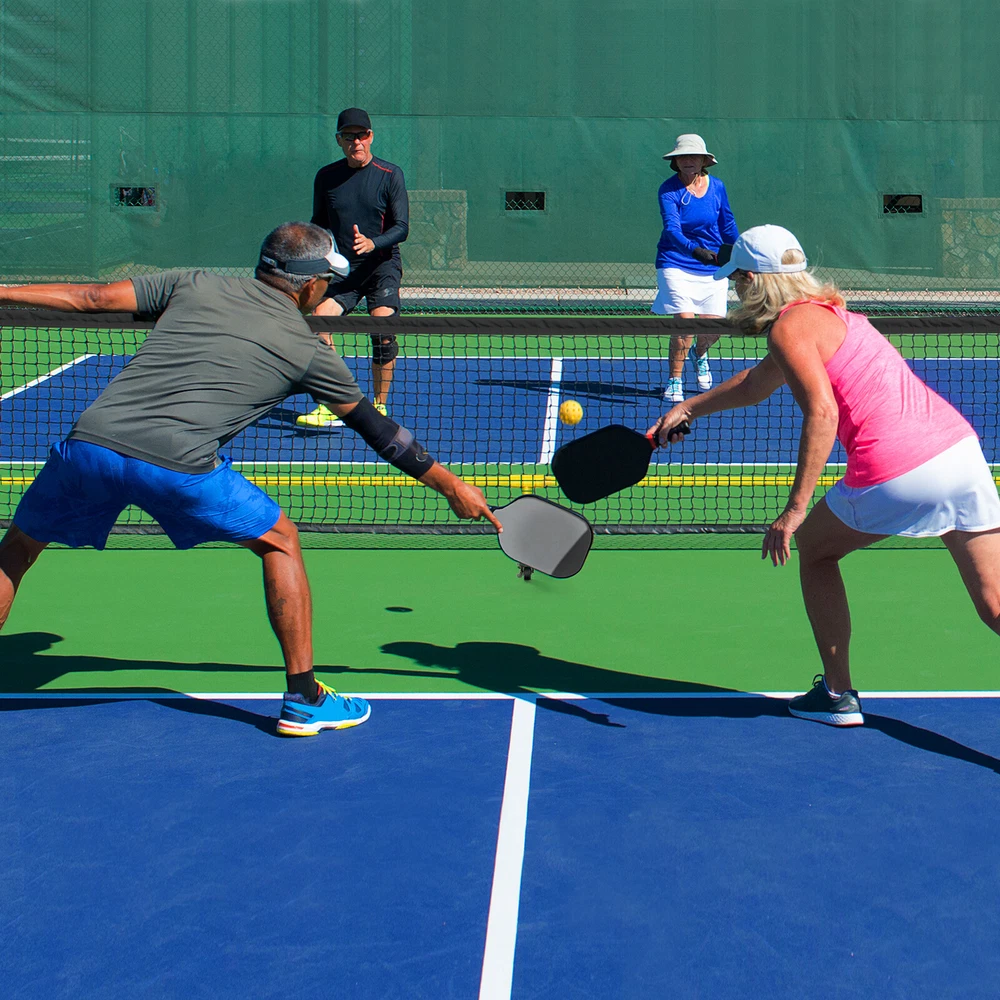 Portable Outdoor Pickleball Net Set with Wheels & Court Marking