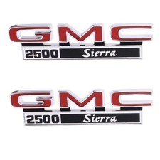Trim Parts Front Fender Emblem Set For 1971-1972 GMC Trucks 2500 Sierra USA Made