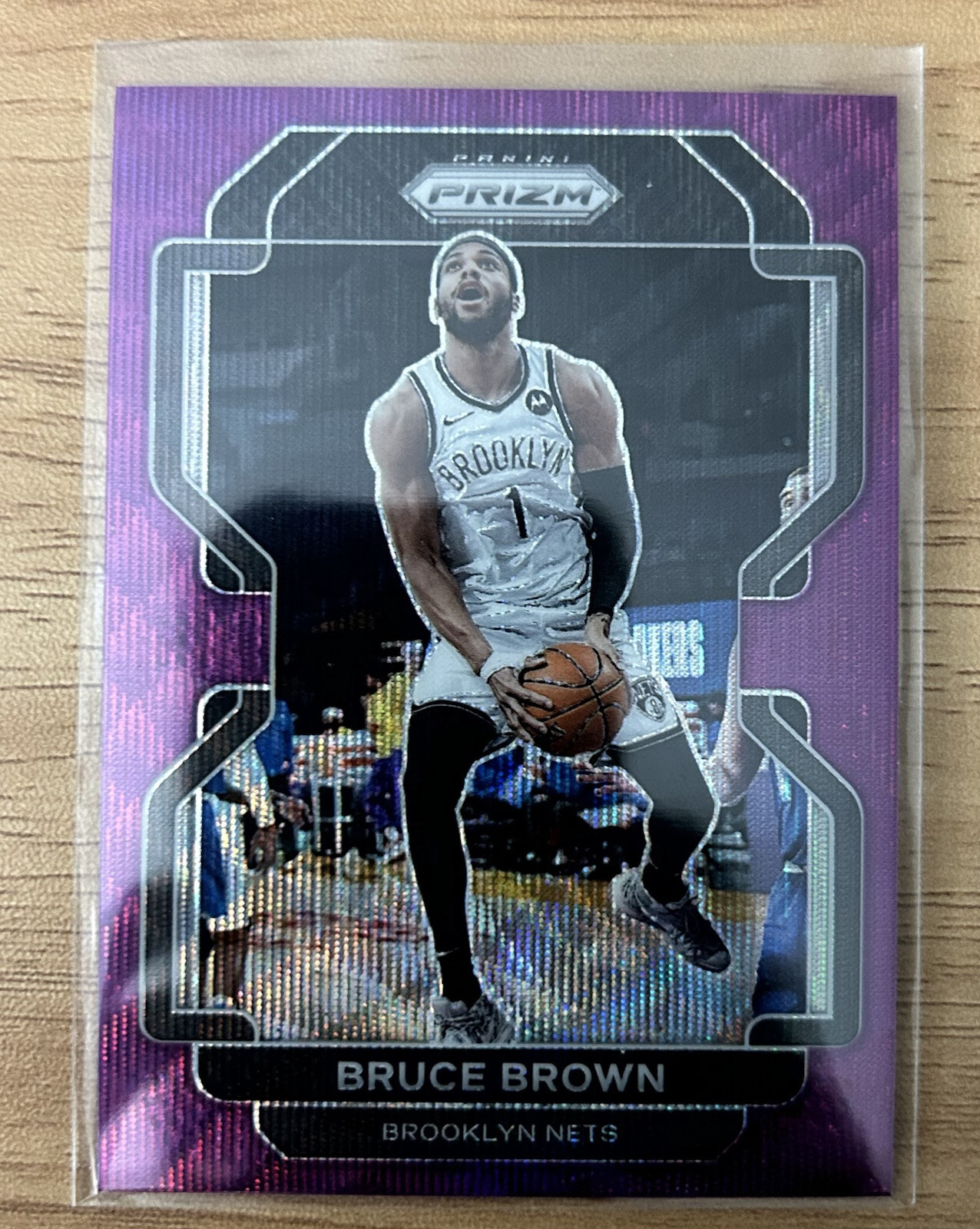 2021-22 Panini Prizm Bruce Brown Purple Wave Prizm #230 Nets Nuggets