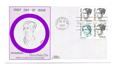 1844 1c Dorothea Dix Colonial FDC