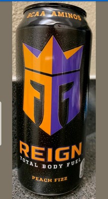 New Reign Total Body Fuel Peach Fizz Energy Drink 16 Fl Oz Full