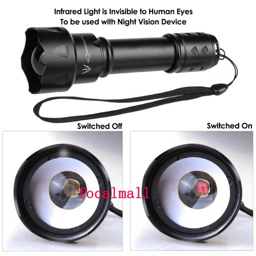 T20 Infrared LED IR 810nm 850nm 940nm Green Night Vision Zoomable Flashlight - Picture 5 of 44