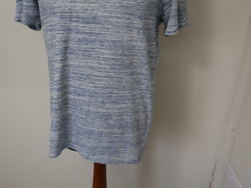 NEXT Herren T-Shirt blau Baumwolle Größe Large L Rundhals Print (T458) - Bild 3 von 8