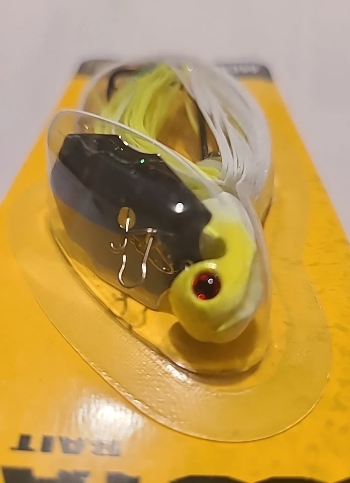 Señuelo de pesca Booyah Melee Bladed Swim Jig 1/2 oz vibrante blanco/chartre Foto 4 de 4