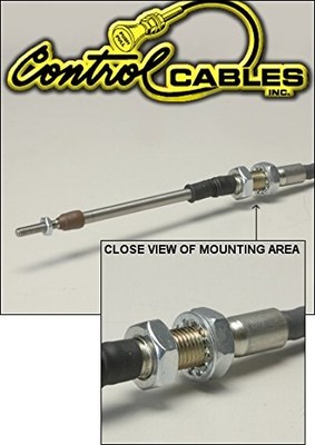 Control Cable Push-Pull Throttle Cable 102 Inches Long For Bulk Head Mount