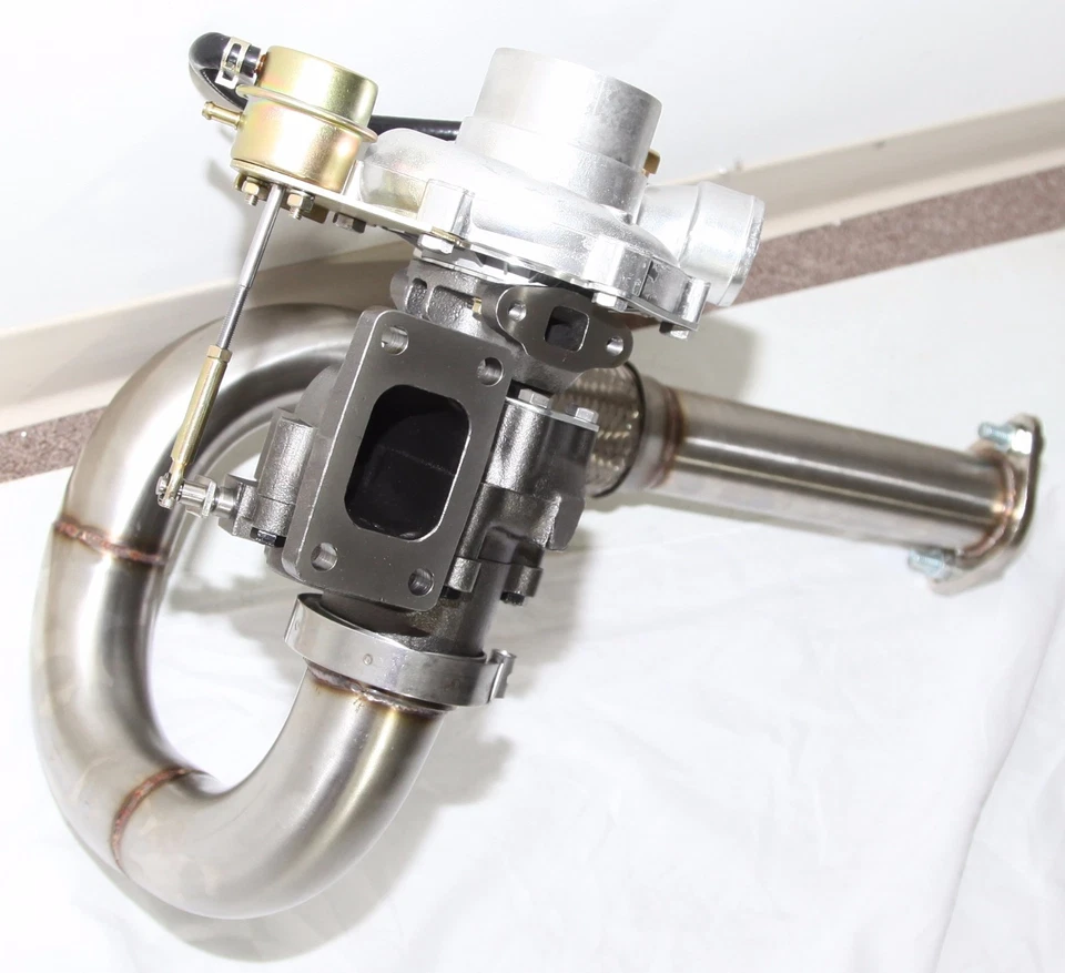 Tubo SS 2.5" BANDA V + WT3/T4 Turbo para Honda Civic 88-00 Del Sol 93-97 Foto 2 de 4