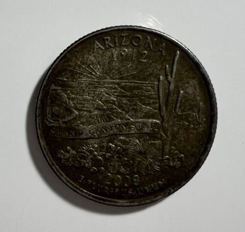 2008 P AZ State Quarter Lamination Errors - Picture 2 of 2
