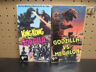 Sealed Vintage King Kong vs Godzilla & Godzilla vs Megalon VHS Goodtimes 1987