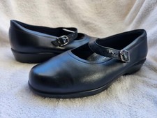 SAS WOMENS SHOES MARIA BLACK 8.5 WW USA MADE TRIPAD COMFORT LEATHER MARY JANES
