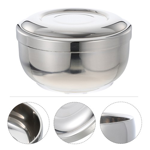 Stainless Steel Lidded Bowl Shaving Travel Shave with Cover | eBay