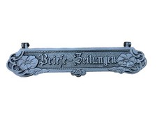 Antiker Briefschlitz Briefeinwurf Briefklappe Briefe und Zeitungen Jugendstil