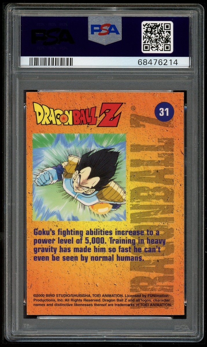 Dragon Ball Z ArtBox Chromium 31 Son Goku 2000 PSA 8