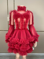 Off The Shoulder Mesh Rhinestone Feather Dress See Through NightClub Party Sexy