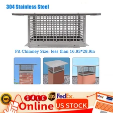 Chimney Cap Flue Caps 17"x29" Mesh Fireplace Chimney Cover Stainless For Outdoor