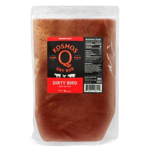 Kosmos Q BBQ Rub 1 lb | Savory Meat Seasoning for Ribs, Chicken & Pork 