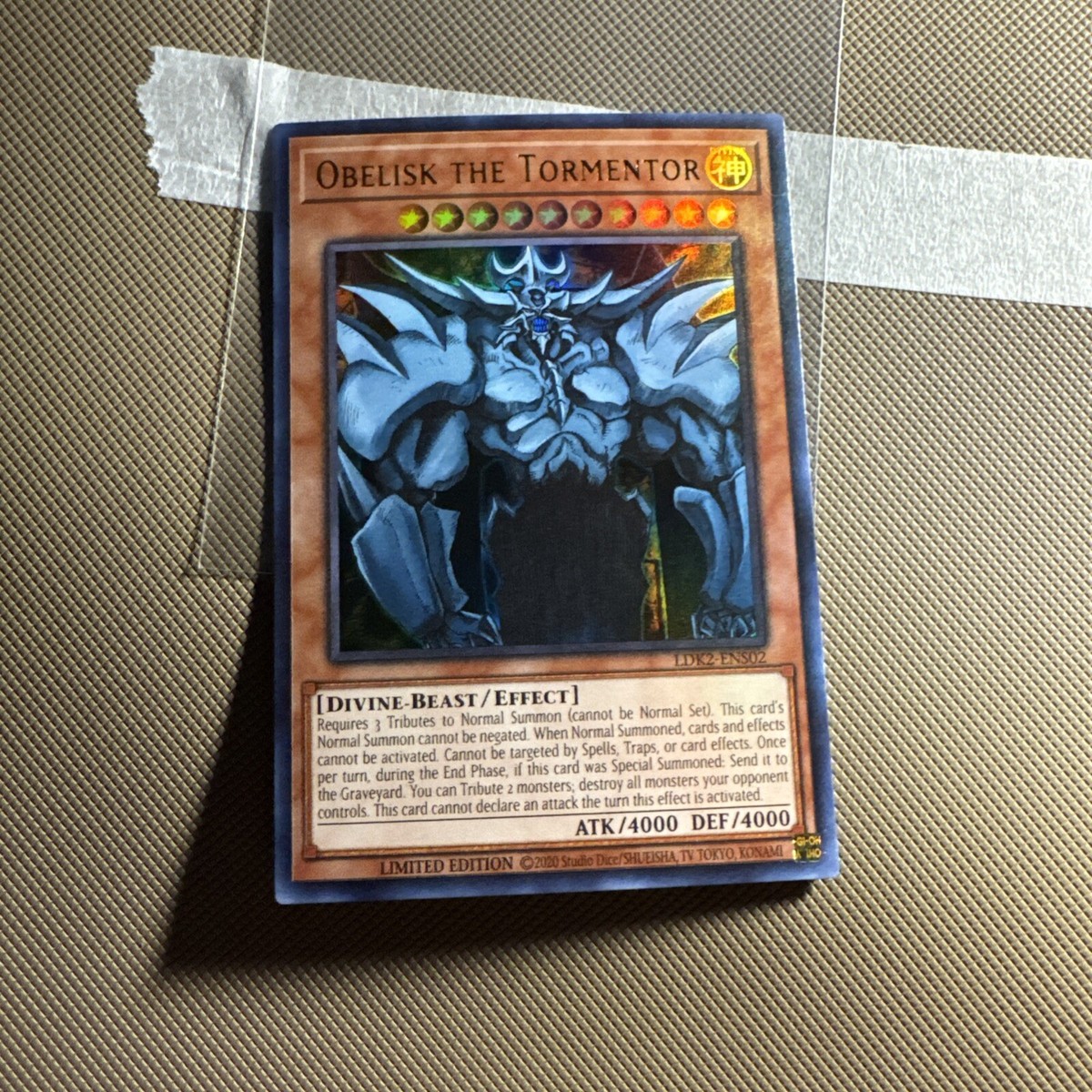 Obelisk The Tormentor LDK2-ENS02 Ultra Rare Limited Edition NM