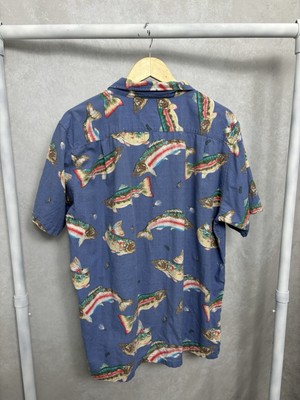 Vintage Patagonia Pataloha Kebari Trout Fly Fish Hawaiian XL Shirt 