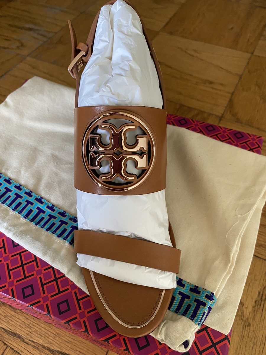 298 NEW TORY BURCH Miller Wedge,8,Metal,Leather Sandal,Rose 298 NEW TORY BURCH Miller Wedge,8,Metal,Leather Sandal,Rose